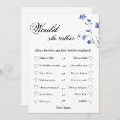 Modern Bruiloftsspel, Wie kent de Bruid Feestdagenkaart (Voorkant / Achterkant)