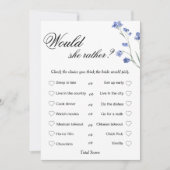 Modern Bruiloftsspellen, Wie kent de Bruid Feestdagenkaart (Voorkant)