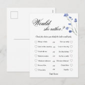 Modern Bruiloftsspellen, Wie kent de Bruid het Bes Feestdagenkaart (Voorkant / Achterkant)