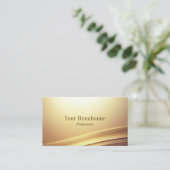 Modern bruin beige curve decor zeer indrukwekkend visitekaartje (Staand voorkant)