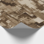 Modern Bruin Beige Esthetisch Gezellig Kubistisch  Cadeaupapier (Hoek)