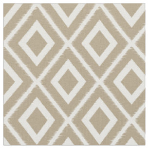 Modern bruin beige ikat patroon stof