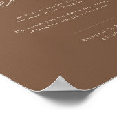 Modern bruin beige minimalistisch herdenkingbord poster (Hoek)