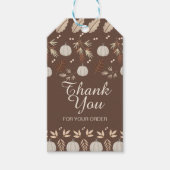 Modern Bruin Beige Pompoen Spice Herfst Herfst Cadeaulabel (Voorkant)