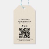 Modern Bruin Beige Pompoen Spice Herfst Herfst Cadeaulabel (Achterkant)