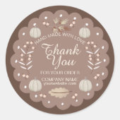 Modern Bruin Beige Pompoen Spice Herfst Herfst Ronde Sticker (Voorkant)