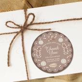 Modern Bruin Beige Pompoen Spice Herfst Herfst Ronde Sticker