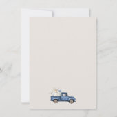 Modern Bruin Beige Pompoen Truck Baby shower Kaart (Achterkant)