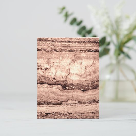 Modern bruin beige sepia gebrand sinaasappel grani briefkaart (Staand voorkant)