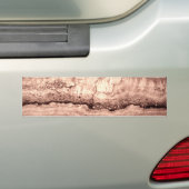 Modern bruin beige sepia gebrand sinaasappel grani bumpersticker (Op auto)