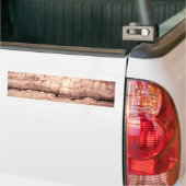 Modern bruin beige sepia gebrand sinaasappel grani bumpersticker (Op Truck)