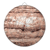 Modern bruin beige sepia gebrand sinaasappel grani dartbord (Voorkant)