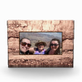 Modern bruin beige sepia gebrand sinaasappel grani fotoblokken (Voorkant)