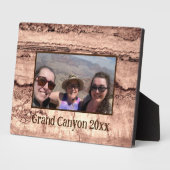 Modern bruin beige sepia gebrand sinaasappel grani fotoplaat (Zijkant)