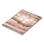 Modern bruin beige sepia gebrand sinaasappel grani notitieblok (Linkerzijde)