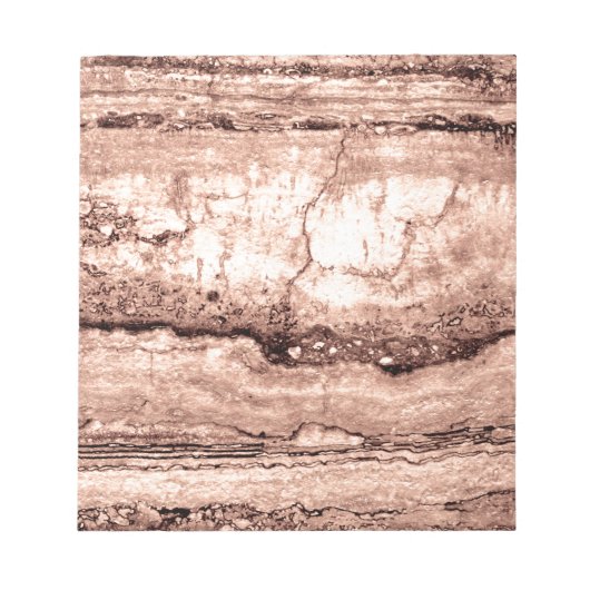 Modern bruin beige sepia gebrand sinaasappel grani notitieblok (Voorkant)