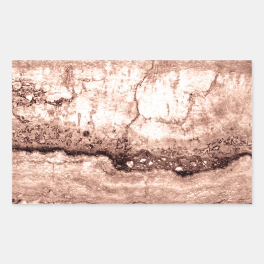 Modern bruin beige sepia gebrand sinaasappel grani rechthoekige sticker (Voorkant)