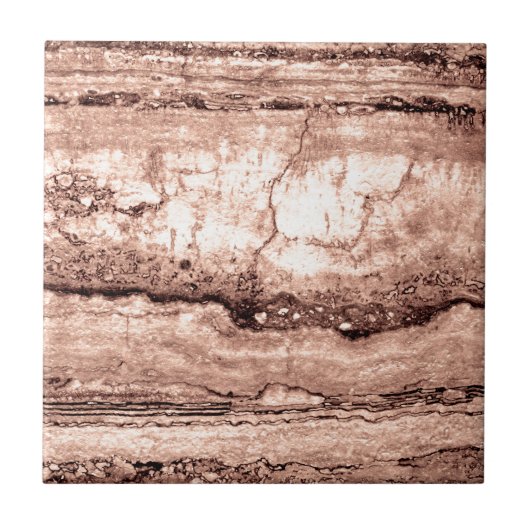 Modern bruin beige sepia gebrand sinaasappel grani tegeltje (Voorkant)