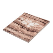 Modern bruin beige sepia gebrand sinaasappel grani tegeltje (Zijkant)