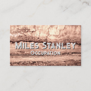 Modern bruin beige sepia gebrand sinaasappel grani visitekaartje