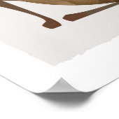 Modern Bruin Brindle Greyhound Dog Portret Poster (Hoek)