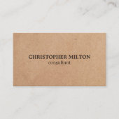 Modern bruin bruin bruin kraftpapier visitekaartje (Voorkant)