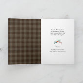 Modern bruin Buffalo geplakt vun script eenvoudig Feestdagen Kaart (Binnen)