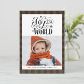 Modern bruin Buffalo geplakt vun script eenvoudig Feestdagenkaart (Staand voorkant)