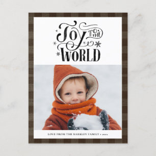 Modern bruin Buffalo geplakt vun script Simple Hol Briefkaart