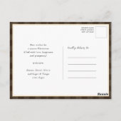 Modern bruin Buffalo geplakt vun script Simple Hol Briefkaart (Achterkant)