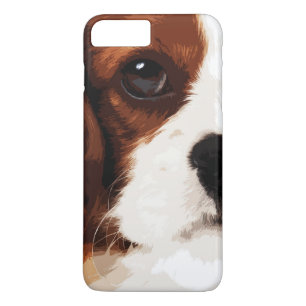modern bruin Cavalier King Charles Spaniel iPhone 8/7 Plus Hoesje