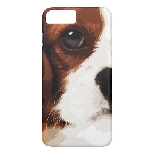 modern bruin Cavalier King Charles Spaniel Case-Mate iPhone Case (Achterkant)