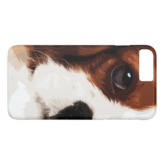 modern bruin Cavalier King Charles Spaniel Case-Mate iPhone Case (Achterkant (Horizontaal))