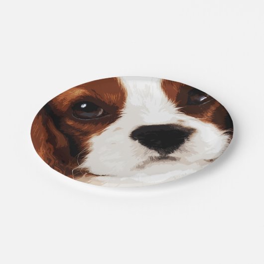 modern bruin Cavalier King Charles Spaniel Papieren Bordje (Gekanteld)