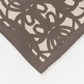 Modern bruin en beige stijlvolle Tao Fleece Deken (Hoek)