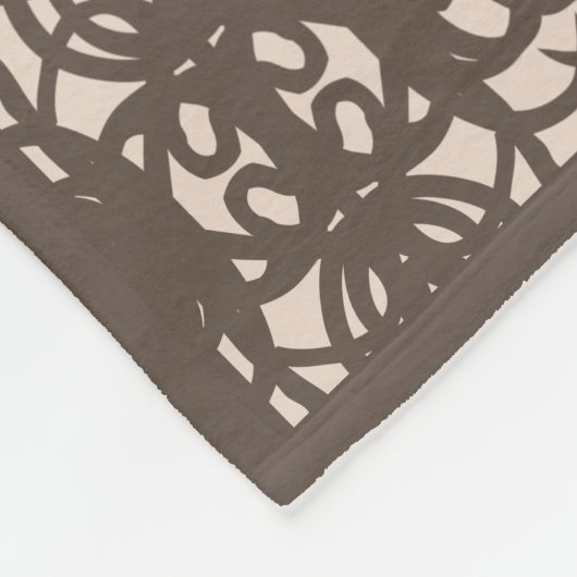 Modern bruin en beige stijlvolle Tao Fleece Deken (Hoek)