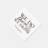 Modern Bruin Gepersonaliseerde Cocktail Uur Weddin Servet (Hoek)