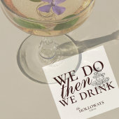 Modern Bruin Gepersonaliseerde Cocktail Uur Weddin Servet