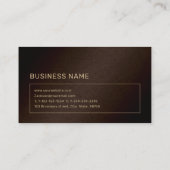 Modern bruin goudmonogram - Aangepast monogram - P Visitekaartje (Achterkant)