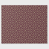 Modern bruin Grieks sleutel geometrisch patroon mo Cadeaupapier (Vlak)