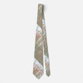 MODERN BRUIN   & GROEN ZOEKE HALSDOEK Rmdesignflo5 Stropdas (Voorkant)