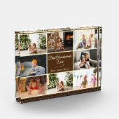 Modern Bruin Grootouder Jubileum Fotocadeau Fotoblokken (Links)