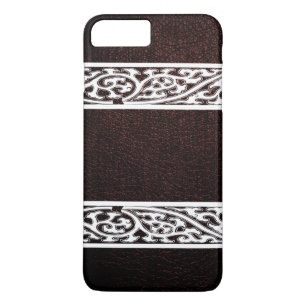 Modern bruin leder iPhone 8/7 plus hoesje