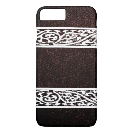 Modern bruin leder Case-Mate iPhone case (Achterkant)