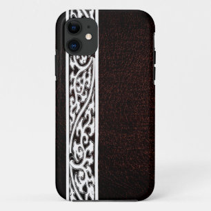 Modern bruin leder iPhone 11 hoesje