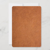 Modern Bruin Leren Monogram & Naam Notitiekaartje (Achterkant)