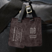 Modern Bruin Monogram Bagagelabel