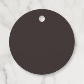 Modern Bruin Monogram Minimalistisch Huwelijk Bedankjes Labels (Achterkant)