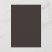 Modern Bruin Monogram Minimalistisch Huwelijk Informatiekaartje (Achterkant)