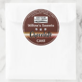 Modern bruin ruhinestone cupcake Cake Pastry Label (Tas)